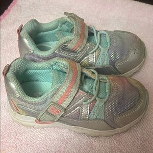 Toddler stride rite Sneakers in Silver and Pastel Hues